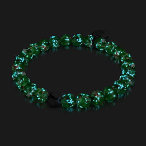 Emerald | .925 Sterling Silver | Firefly Glass Watercolor Bracelet